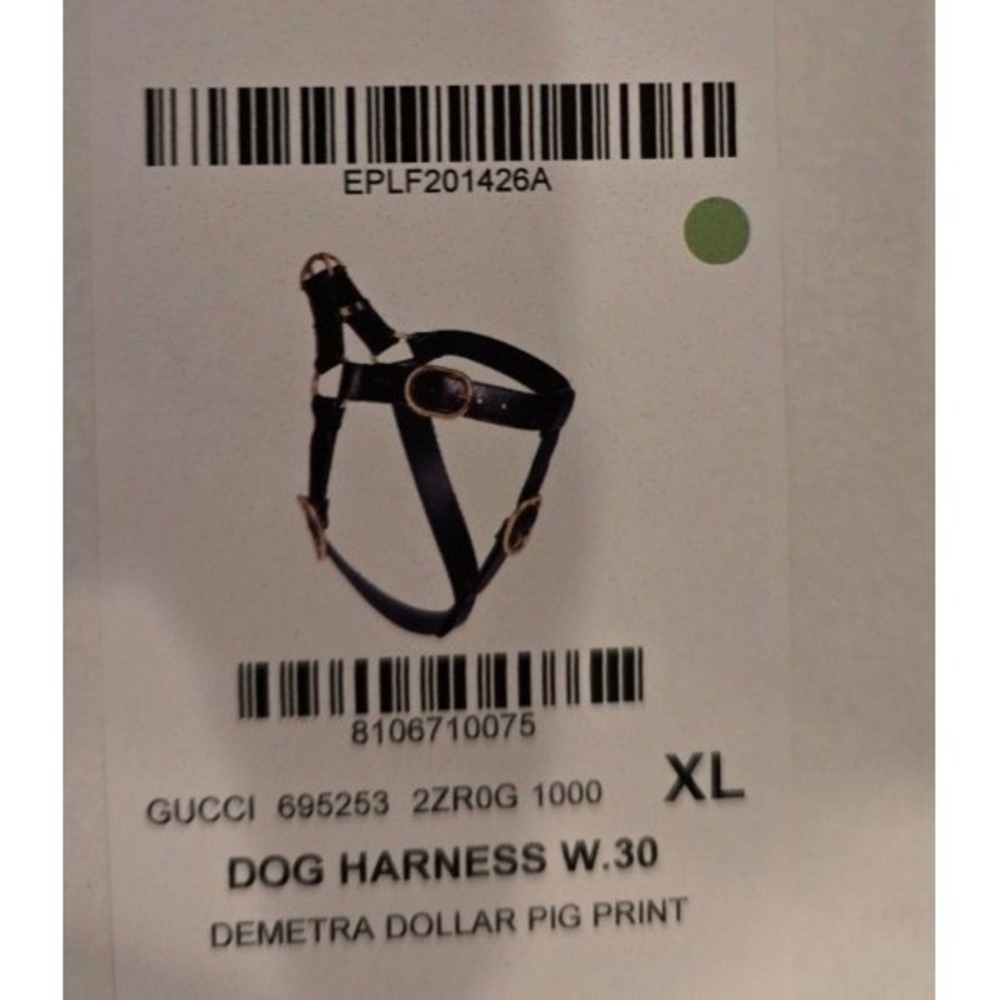 Gucci Black Demetra Dog Harness Gold Hardware‎ Large 695253 NEW - Picture 15 of 15